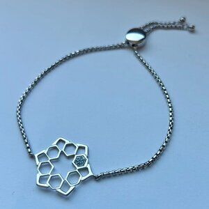 Sterling Silver with Diamonds Slider Bracelet by Cerimani